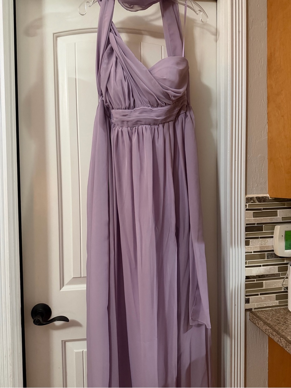 Birdy Grey Lilac Chiffon Halter Maxi Dress